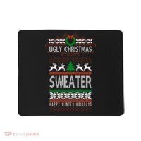Ugly Christmas Sweater Happy Winter Holidays Mousepad thumb 0