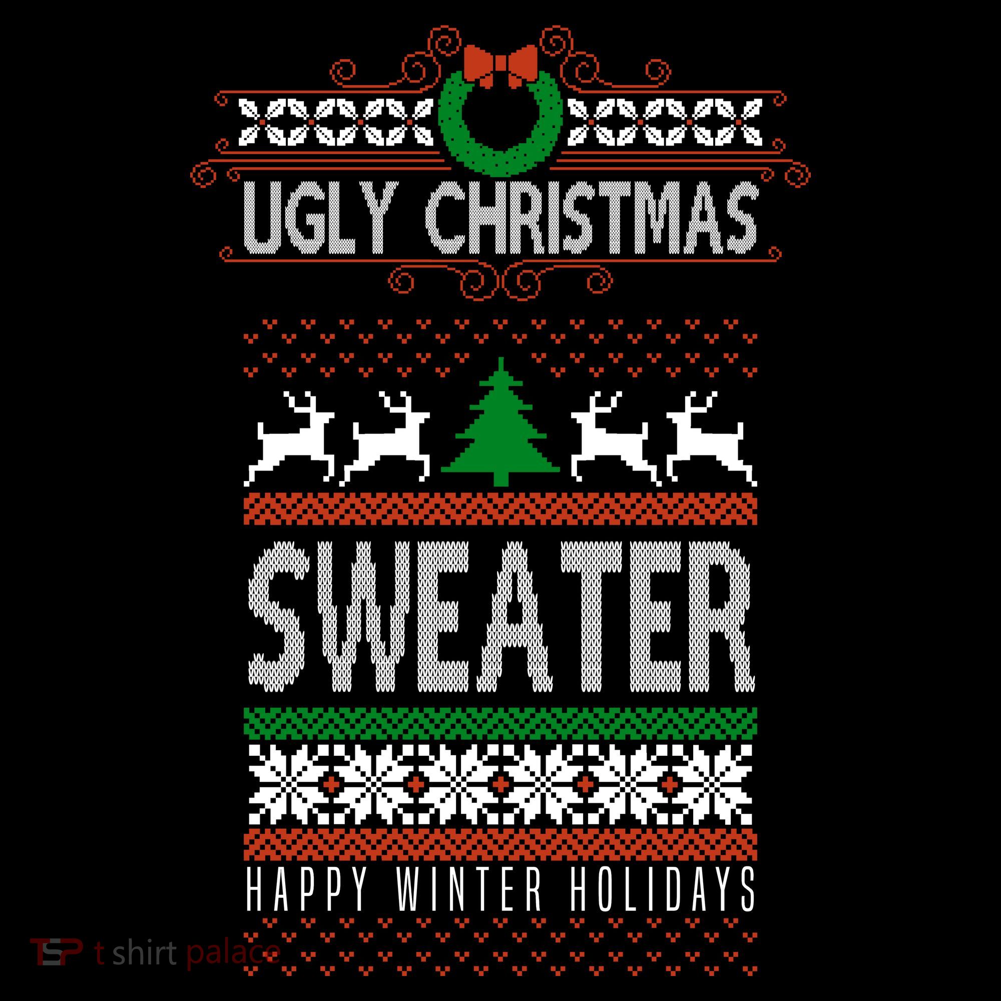 Ugly Christmas Sweater Happy Winter Holidays Mousepad