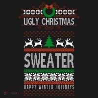 Ugly Christmas Sweater Happy Winter Holidays Women's Long Sleeve Shirt thumb 2