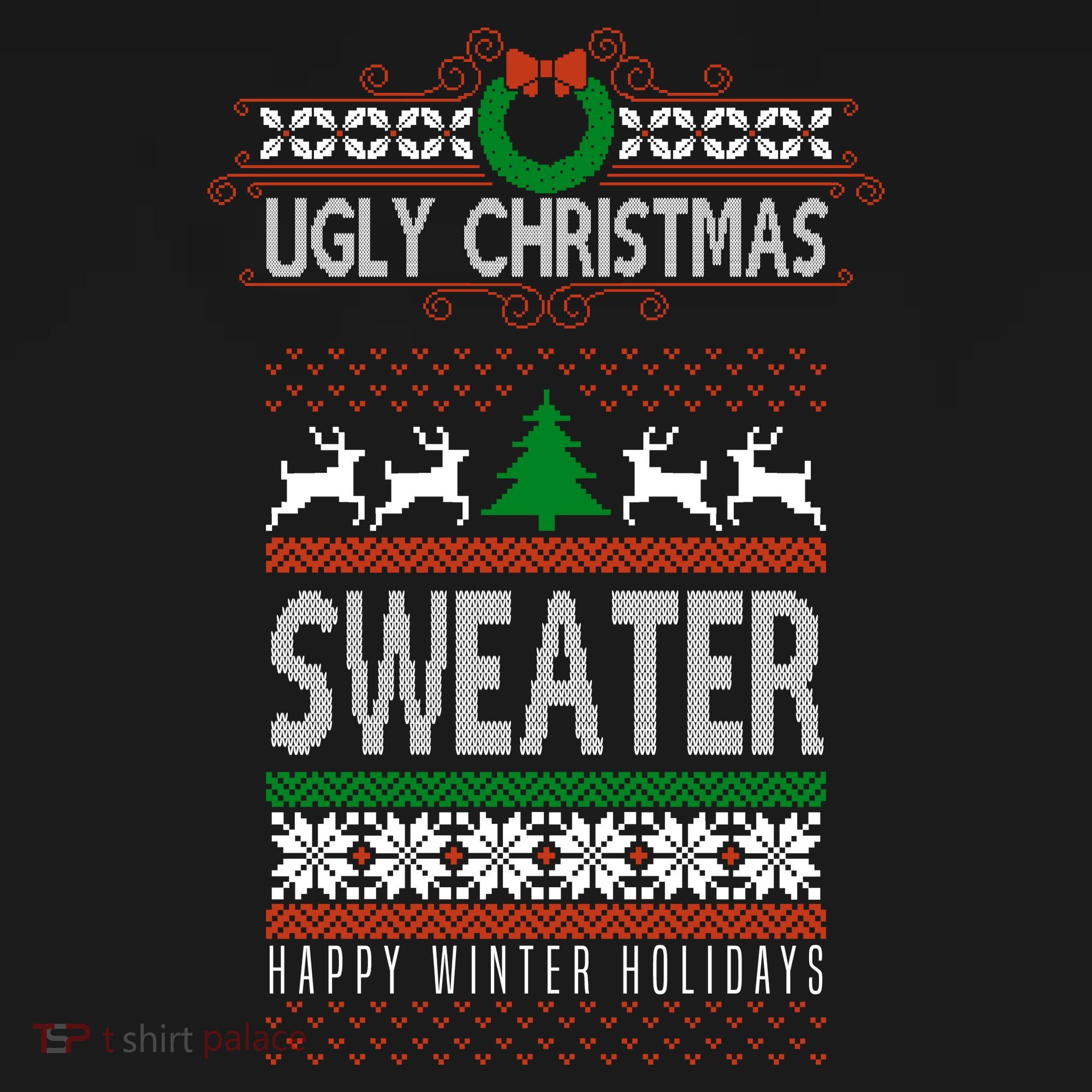 Ugly Christmas Sweater Happy Winter Holidays Women's Long Sleeve Shirt