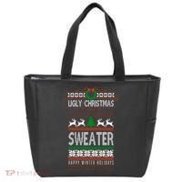Ugly Christmas Sweater Happy Winter Holidays Tote Bag thumb 0