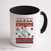 Ugly Christmas Sweater Hockey Sasquatch Coffee Mug thumb 1