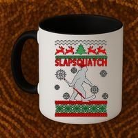 Ugly Christmas Sweater Hockey Sasquatch Coffee Mug thumb 2