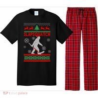 Ugly Christmas Sweater Hockey Sasquatch Pajama Set thumb 0