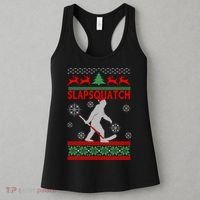 Ugly Christmas Sweater Hockey Sasquatch Women's Tank Top thumb 3