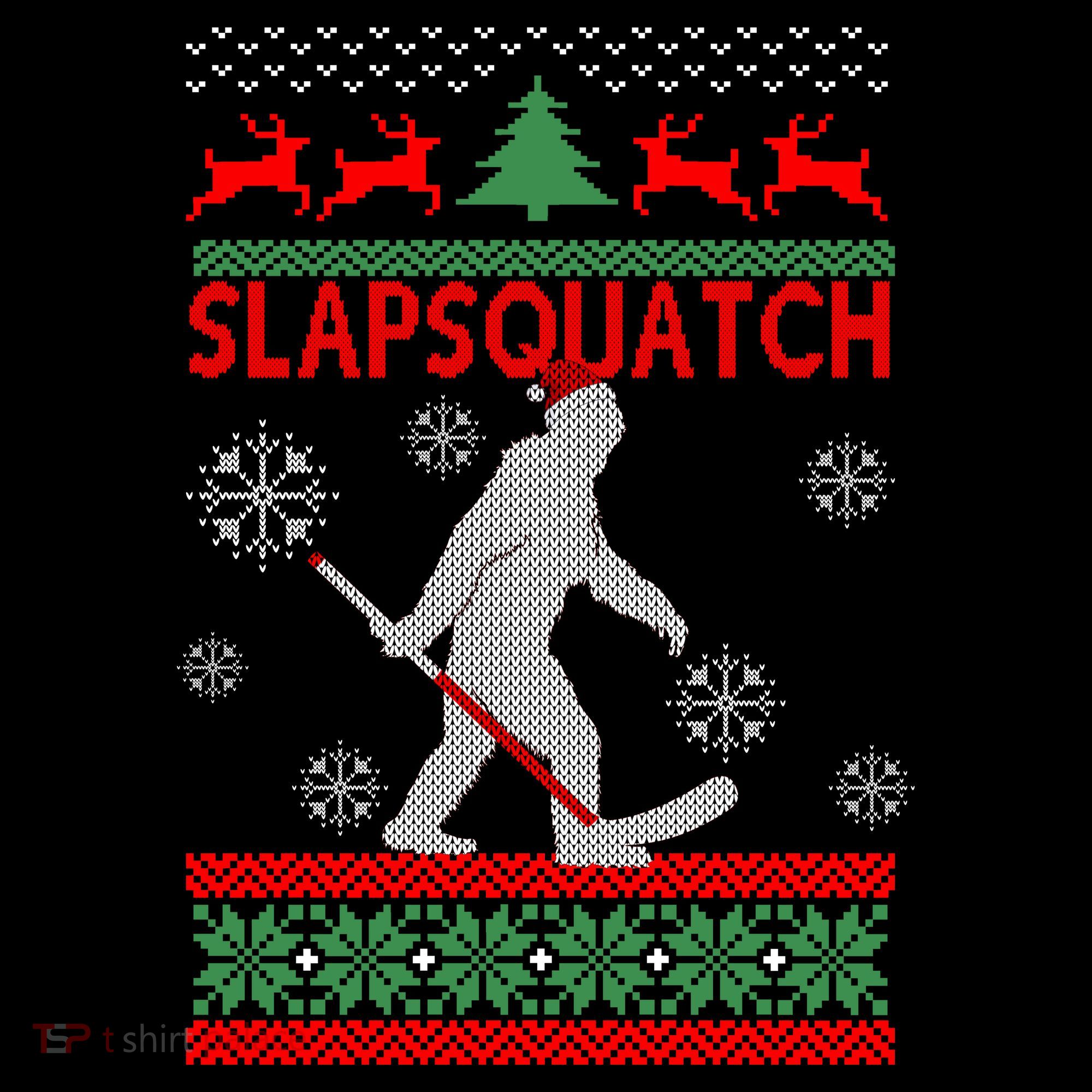 Ugly Christmas Sweater Hockey Sasquatch Toddler Hoodie