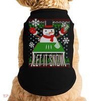Ugly Christmas Sweater Let It Snow Frosty Snowman On Drugs Doggie Tank thumb 0
