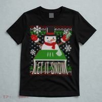Ugly Christmas Sweater Let It Snow Frosty Snowman On Drugs T-Shirt thumb 5
