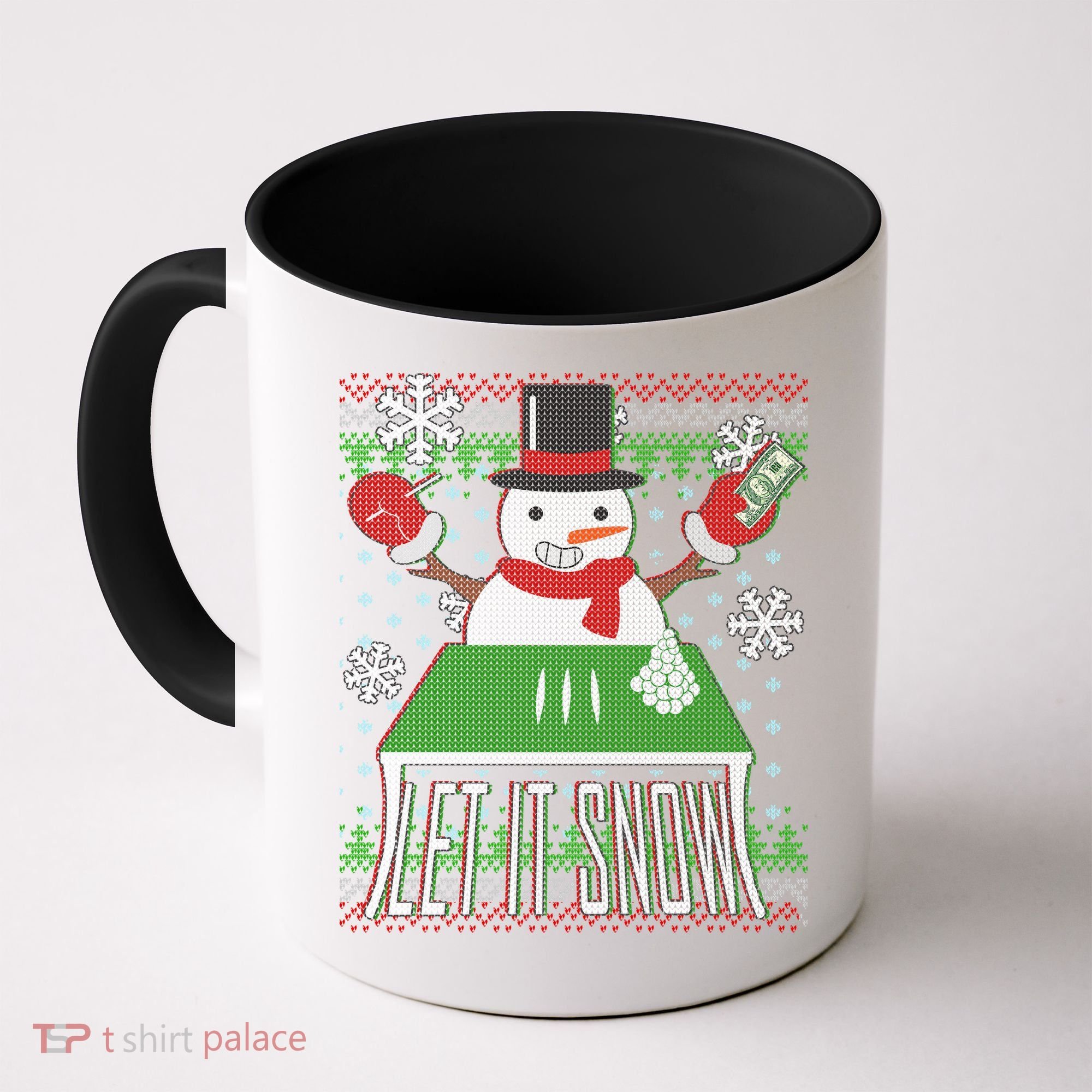 Ugly Christmas Sweater Let It Snow Frosty Snowman On Drugs Coffee Mug