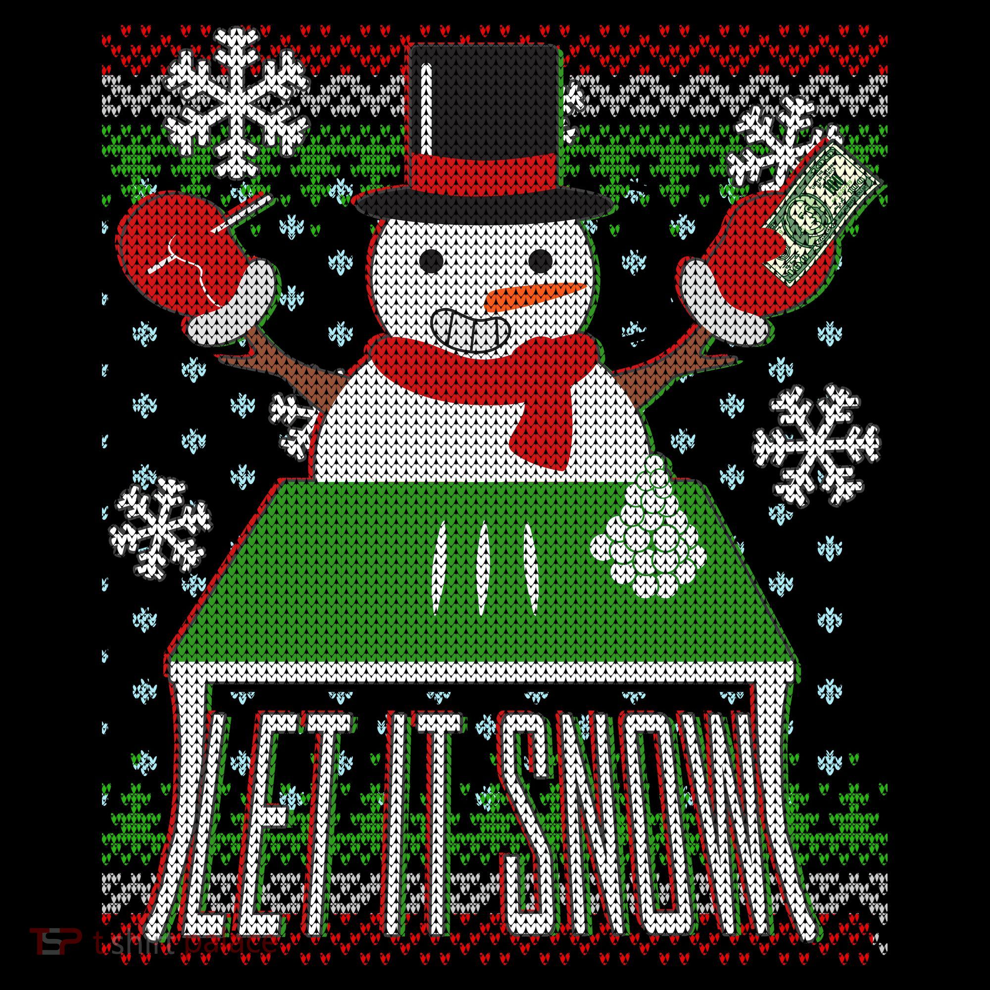 Ugly Christmas Sweater Let It Snow Frosty Snowman On Drugs Coffee Mug