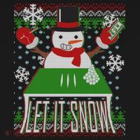 Ugly Christmas Sweater Let It Snow Frosty Snowman On Drugs Women's Hoodie thumb 2