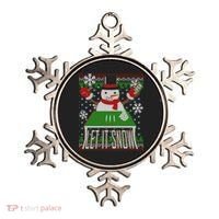 Ugly Christmas Sweater Let It Snow Frosty Snowman On Drugs Ornament thumb 0