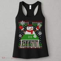 Ugly Christmas Sweater Let It Snow Frosty Snowman On Drugs Women's Tank Top thumb 3