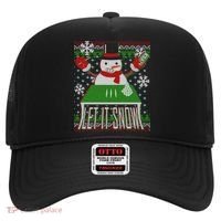 Ugly Christmas Sweater Let It Snow Frosty Snowman On Drugs Hat thumb 0