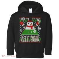 Ugly Christmas Sweater Let It Snow Frosty Snowman On Drugs Toddler Hoodie thumb 0