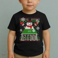 Ugly Christmas Sweater Let It Snow Frosty Snowman On Drugs Toddler T-Shirt thumb 2