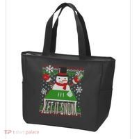 Ugly Christmas Sweater Let It Snow Frosty Snowman On Drugs Tote Bag thumb 3
