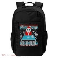 Ugly Christmas Sweater Let It Snow Santa Snowman Backpack thumb 0