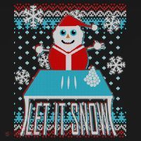 Ugly Christmas Sweater Let It Snow Santa Snowman Backpack thumb 2