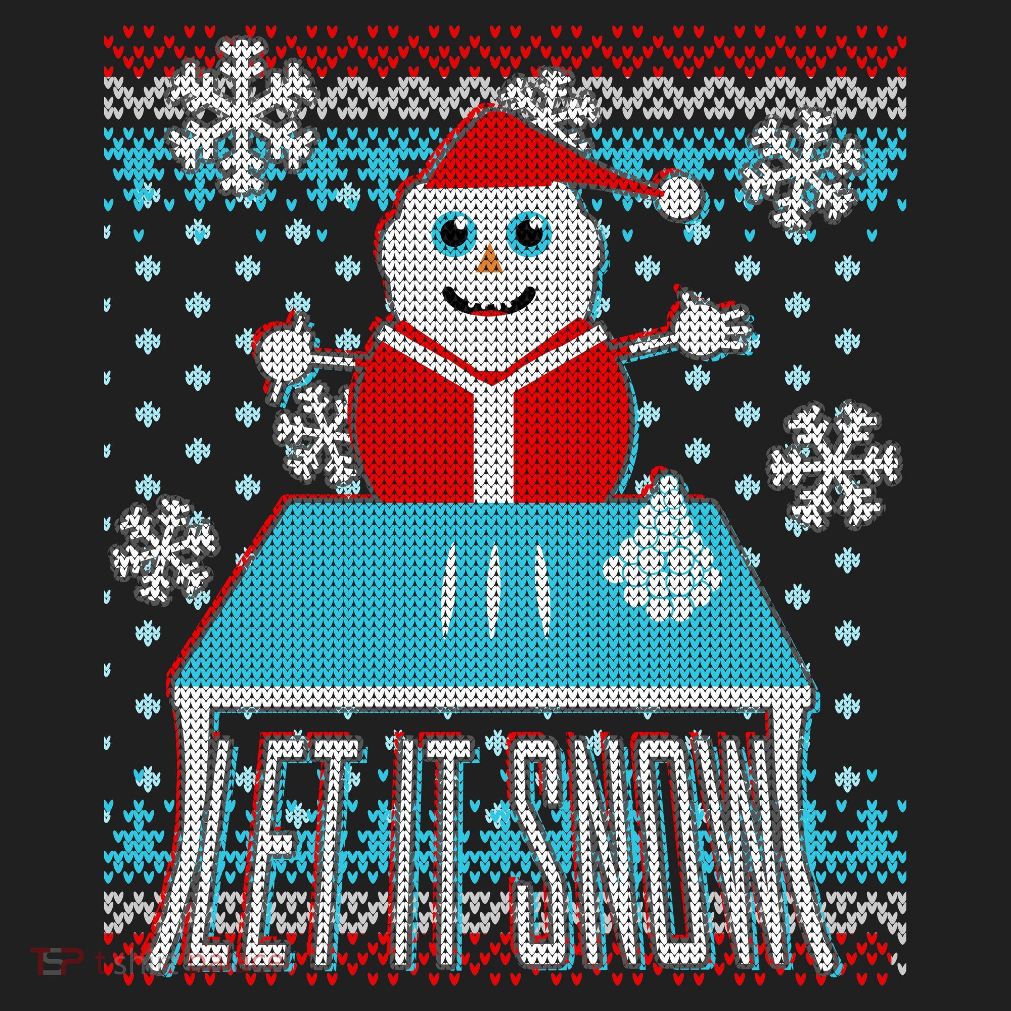 Ugly Christmas Sweater Let It Snow Santa Snowman Tumbler