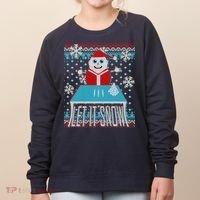 Ugly Christmas Sweater Let It Snow Santa Snowman Women's Sweatshirt thumb 0