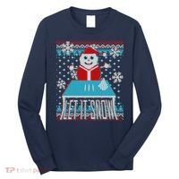 Ugly Christmas Sweater Let It Snow Santa Snowman Long Sleeve Shirt thumb 0