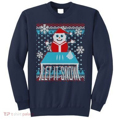 Ugly Christmas Sweater Let It Snow Santa Snowman Sweatshirt
