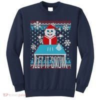 Ugly Christmas Sweater Let It Snow Santa Snowman Sweatshirt thumb 0
