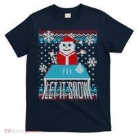 Ugly Christmas Sweater Let It Snow Santa Snowman T-Shirt thumb 0