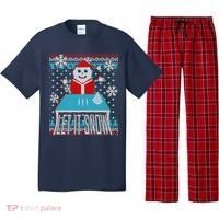 Ugly Christmas Sweater Let It Snow Santa Snowman Pajama Set thumb 0