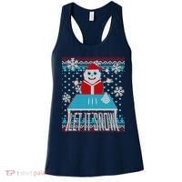 Ugly Christmas Sweater Let It Snow Santa Snowman Women's Tank Top thumb 0