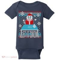 Ugly Christmas Sweater Let It Snow Santa Snowman Baby Bodysuit thumb 0