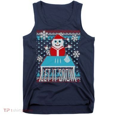 Ugly Christmas Sweater Let It Snow Santa Snowman Tank Top