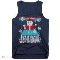 Ugly Christmas Sweater Let It Snow Santa Snowman Tank Top thumb 0