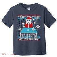 Ugly Christmas Sweater Let It Snow Santa Snowman Toddler T-Shirt thumb 0
