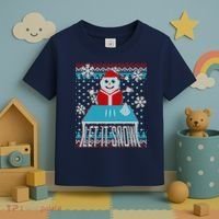 Ugly Christmas Sweater Let It Snow Santa Snowman Toddler T-Shirt thumb 3