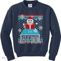 Ugly Christmas Sweater Let It Snow Santa Snowman Kids Sweatshirt thumb 0