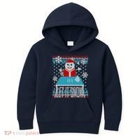 Ugly Christmas Sweater Let It Snow Santa Snowman Kids Hoodie thumb 0