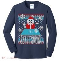 Ugly Christmas Sweater Let It Snow Santa Snowman Kids Long Sleeve Shirt thumb 0