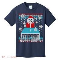 Ugly Christmas Sweater Let It Snow Santa Snowman Kids T-Shirt thumb 0