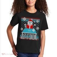 Ugly Christmas Sweater Let It Snow Santa Snowman Kids T-Shirt thumb 2