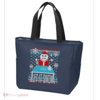 Ugly Christmas Sweater Let It Snow Santa Snowman Tote Bag thumb 3
