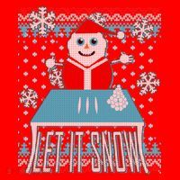 Ugly Christmas Sweater Let It Snow Santa Snowman Santa Hat thumb 1