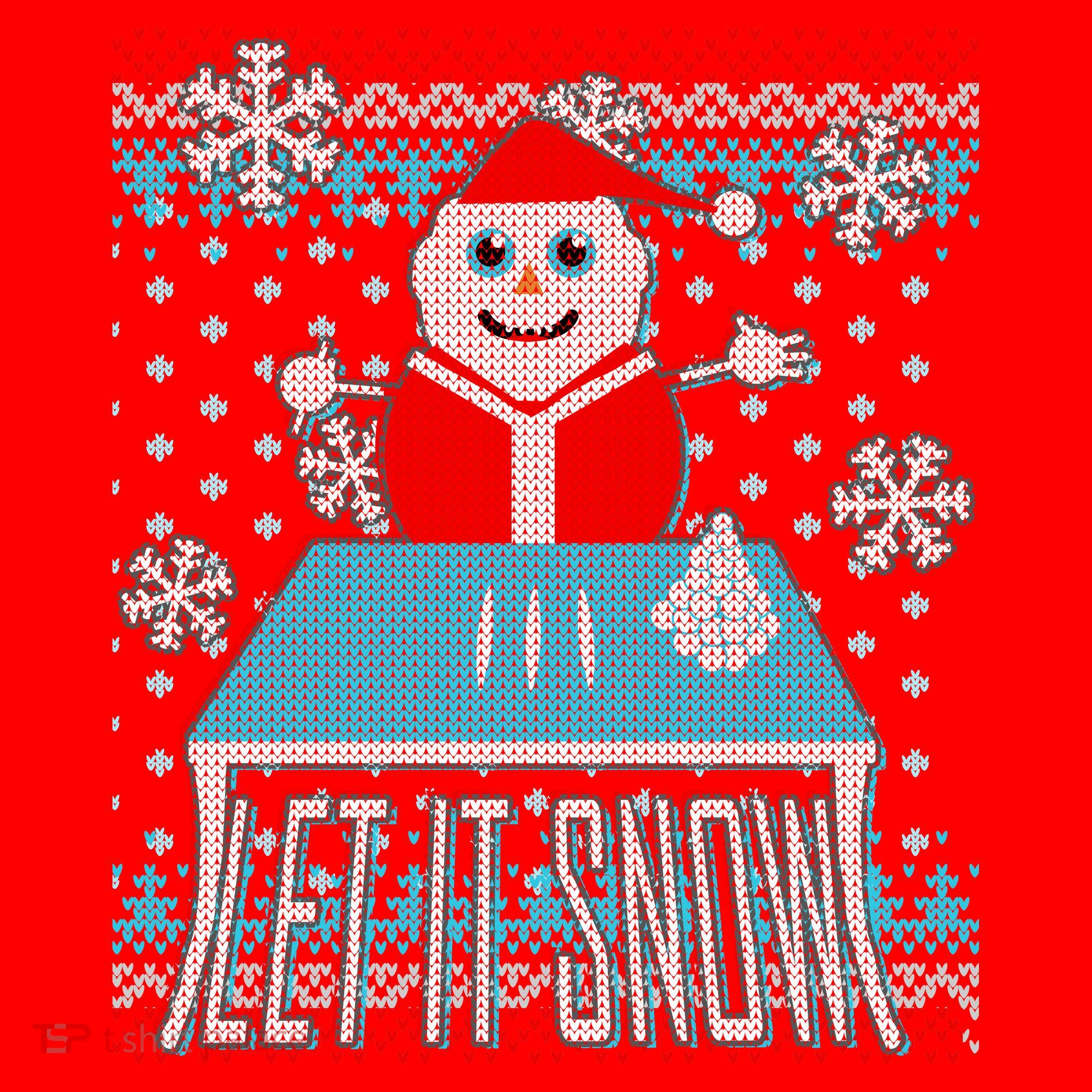 Ugly Christmas Sweater Let It Snow Santa Snowman Santa Hat