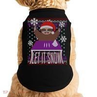 Ugly Christmas Sweater Let It Snow Sloth On Drugs Doggie Tank thumb 0