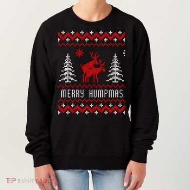 Ugly Christmas Sweater Merry Humpmas Reindeer Women's Sweatshirt