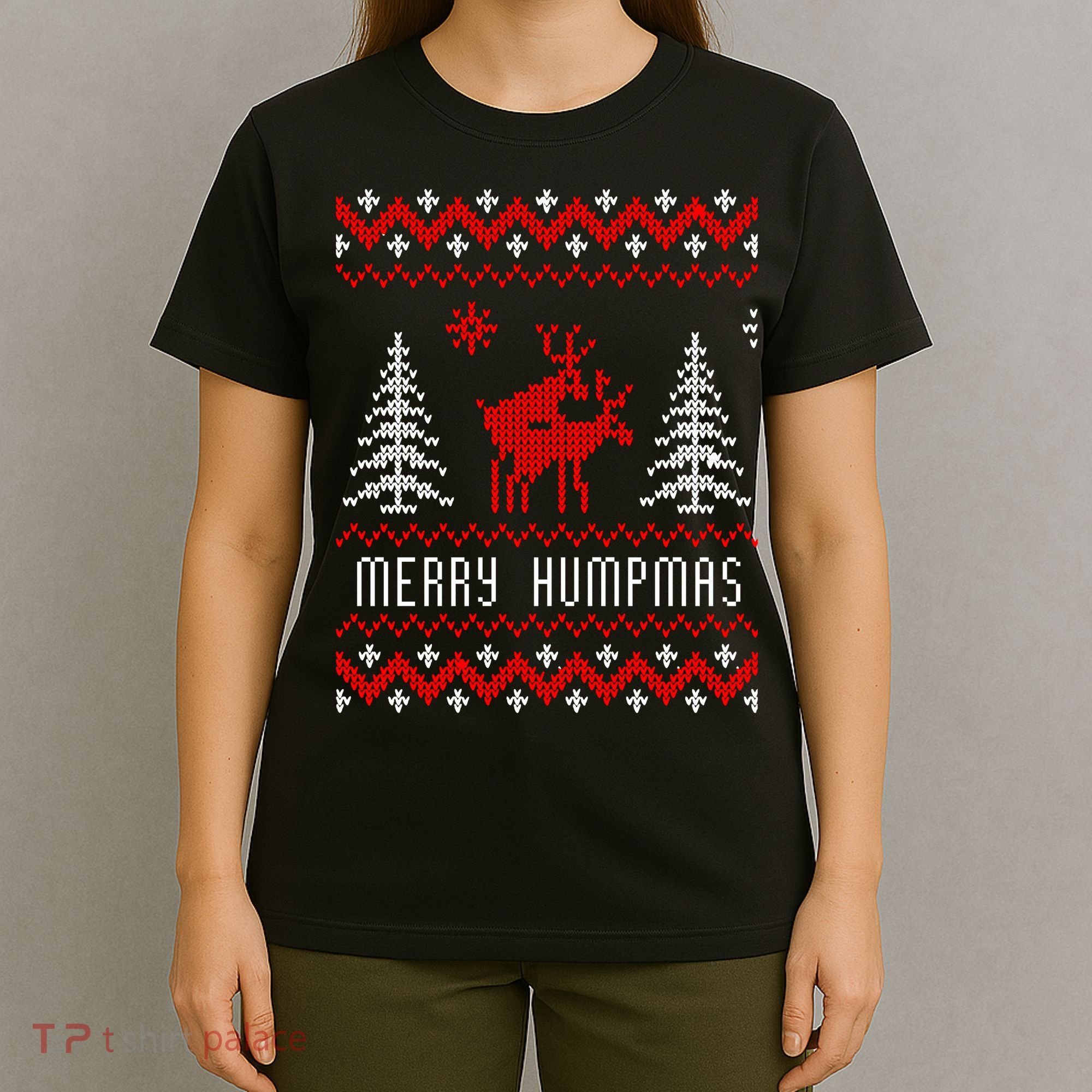 Ugly Christmas Sweater Merry Humpmas Reindeer T-Shirt