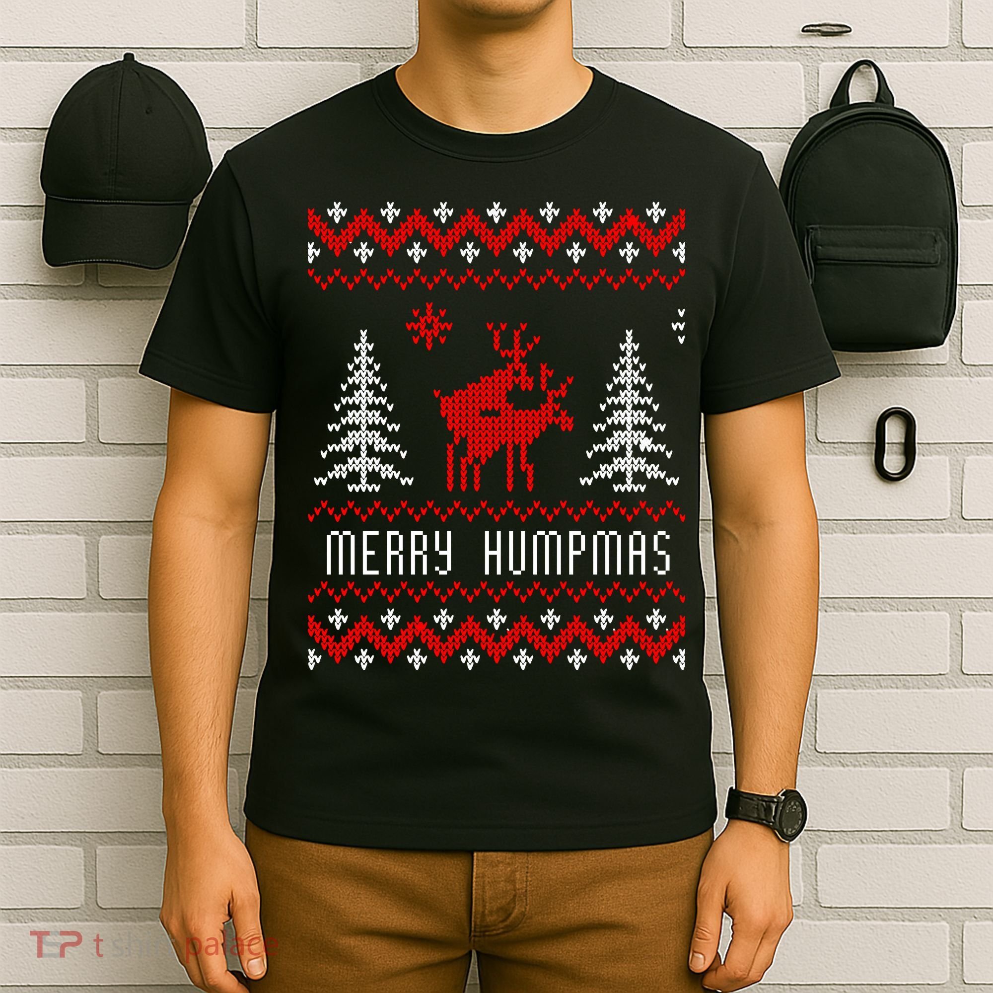 Ugly Christmas Sweater Merry Humpmas Reindeer T-Shirt