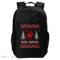 Ugly Christmas Sweater Merry Humpmas Reindeer Backpack thumb 0