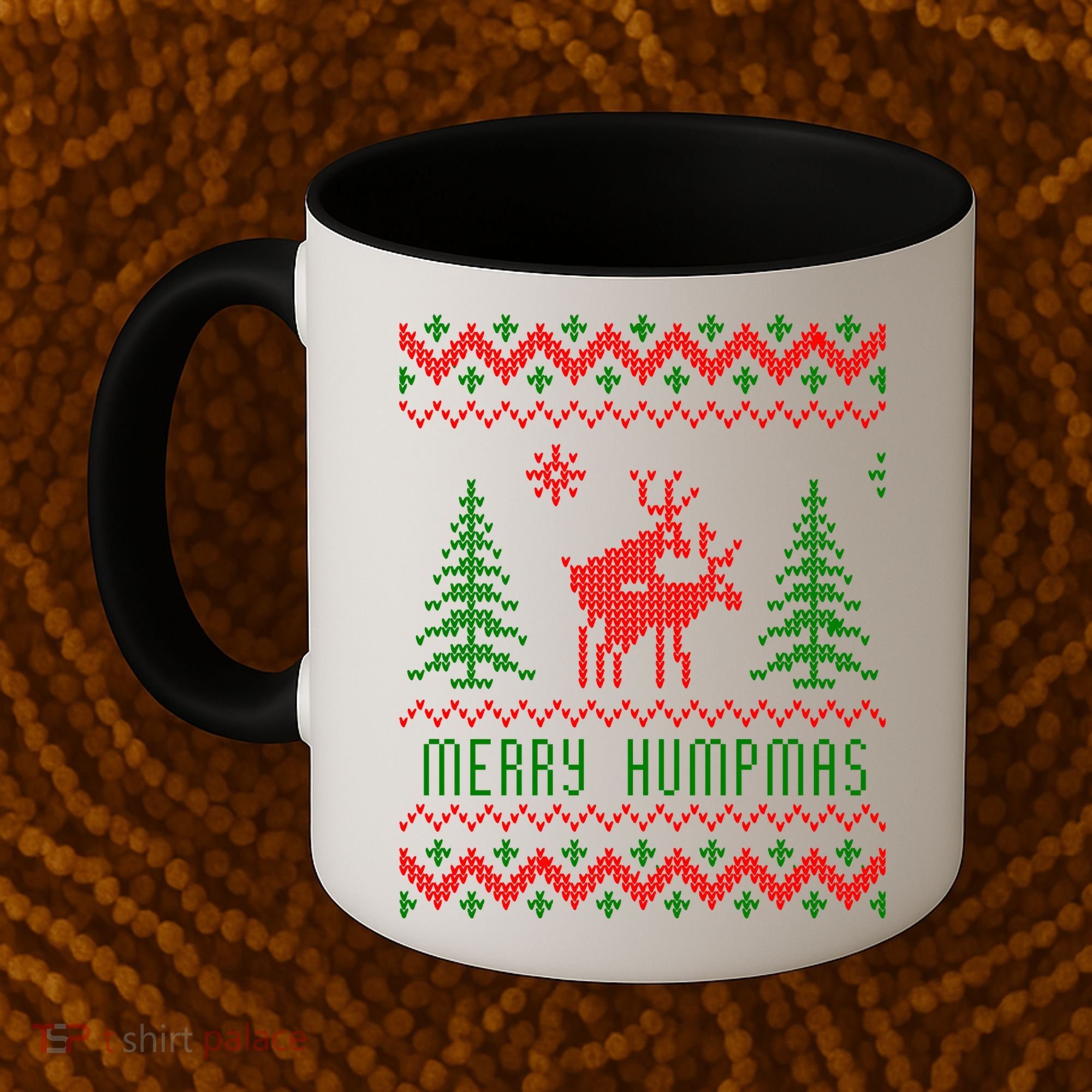 Ugly Christmas Sweater Merry Humpmas Reindeer Coffee Mug